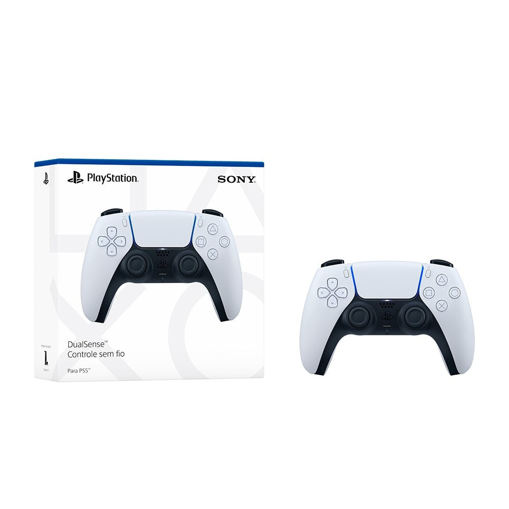 Controle PS5 Dualsense Sem Fio Sony Branco Original Lacrado Garantia + Nota Fiscal